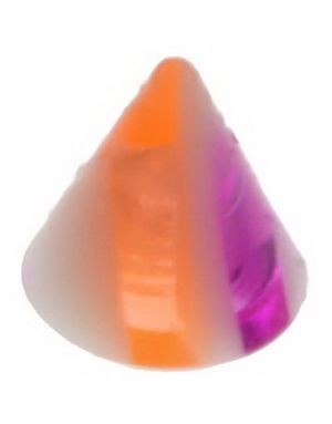 Marble Spike Orange and Purple - 3 mm Akrylkula till 1,2 mm stång