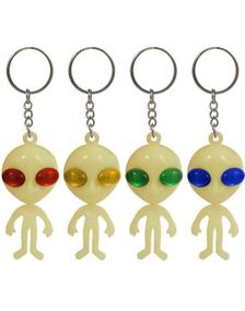 Alien Glow Nøkkelring i Assorterte Farger 7 cm