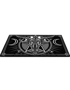 Svart Baphomet Dörrmatta 75x45 cm