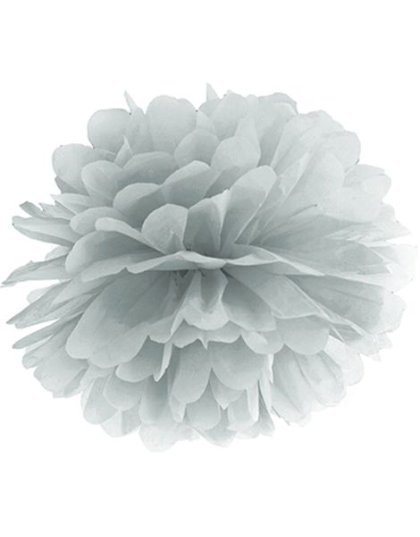 Silverfärgad Pom Pom 25 cm