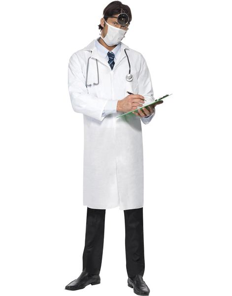 Vit Doktorfrack och Mask