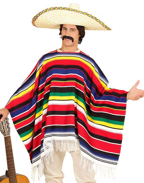 Autentisk Mexikanponcho till Man/Kvinna