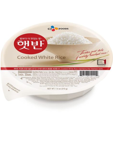 Hetbahn Kokt Hvit Ris 130 gram (Korea)