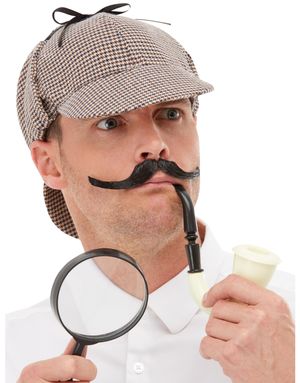 Detektiv Dräktset med Hatt, Pipa och Föstoringsglas