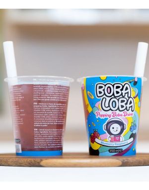 BobaLoba Blåbär & Hallon - Bubble/Boba Te 350 ml (Taiwan)