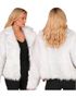 Hvit Plysjjakke til Dame
