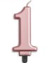 Tallet 1 - Rose Gullfarget Kakelys 9 cm