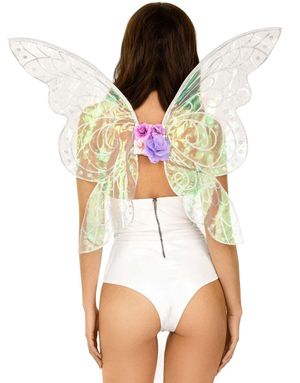 Multifarget Glitter Fairy Vinger med Blomster Motiv