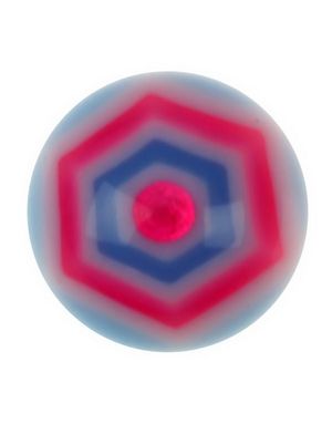 Hexagonal Blue - 6 mm Akrylkula till 1,6 mm stång
