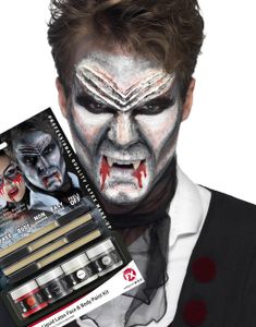 Vampyr Sminkset med Flytande Latex 4x 29,5 ml med 4 stk Borstar UTAN AMMONIAK