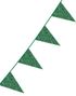 Grønt Glitter Banner med Vimpel Flagg 6 meter