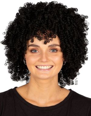 Svart Afro Parykk