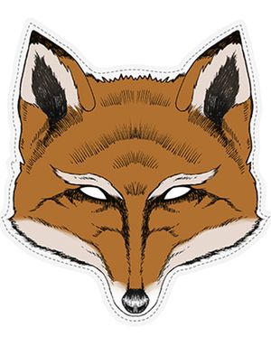 Woodland Fox - 26x28 cm Pappmask