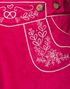 Kort A-Formad Oktoberfestskjol i Rosa med Hängslen och Broderi