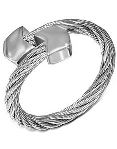Spain - Silverfärgad Ring i Tvinnat Stål