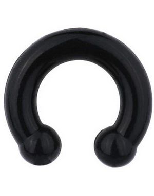 Horseshoe - Svart Öronpiercing i Silikon