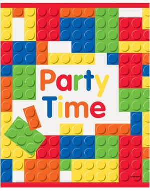 6 St Godispåsar/Partybags med Byggklosstema - Building Blocks Birthday