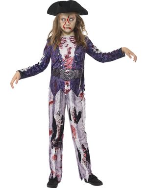 Zombie Piratkostym till Barn med Fotorealistiskt Print