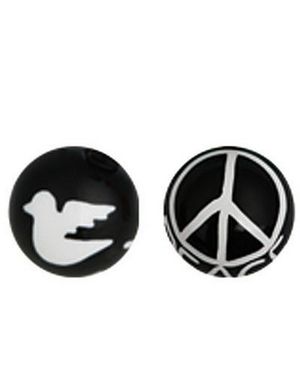 Peace - Svart Akrylkula