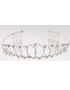 Gnistrande Diadem m/Stenar - Silverfärgad