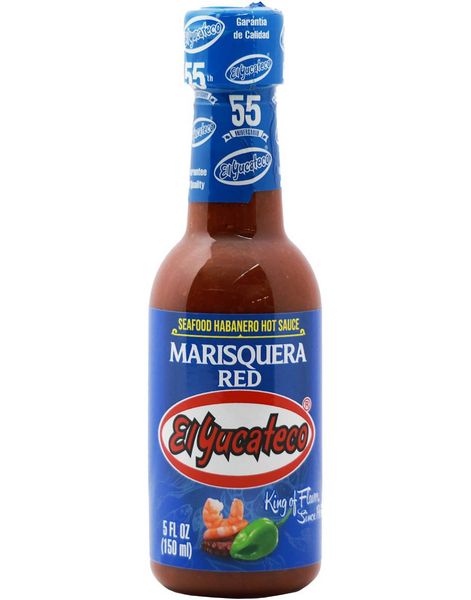 DATUMVARA - El Yucateco Marisquera Red Hot Sauce - Sjømat Habanero Chilisaus 150 ml (Mexico)