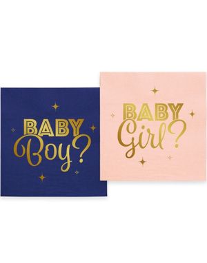 20 stk Gender Reveal Servietter 33x33cm
