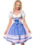 Ljusrosa Lyxig Dirndl-Oktoberfestklänning i Lyxkvalitet med Rutigt Förkläde