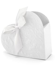 10 stk Vita Hjärtformade Gåvoaskar 9x10x3 cm