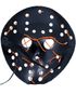 Sølv Hockeymaske med Orange LED-Lys