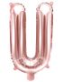 Rose Guldfärgade Bokstavsballonger A-Z - 35 cm