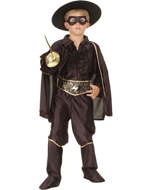 Junior El Zorro Inspirerad Barnkostym