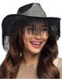 Cowboyhatt med Frynser – Holografisk Svart
