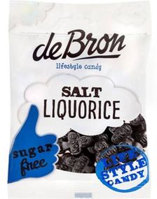 deBron Salt Liqorice - Sukkerfri Salt Lakris 100 g