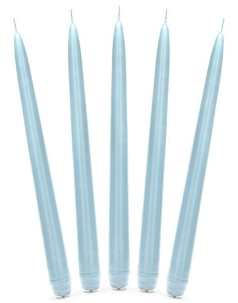 10 stk Ljus Blå Kronljus 24 cm