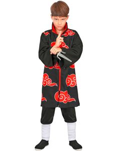 Naruto Inspirert Akatsuki Ninjakostyme til Barn