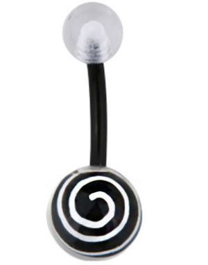 Hypnotize Me Navelpiercing - Svart/Vit