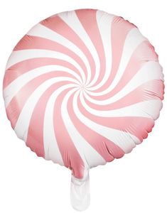 Ljus Rosa Candy Mönstrad Folieballong 45 cm