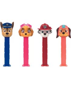 12 stk PAW Patrol Pez-hållare med 2 Pez-förpackningar - Hel Låda