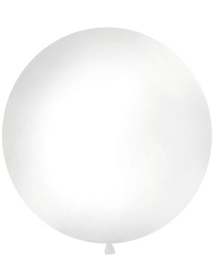 VIT Pastellfärgad Rund JUMBO Ballong 1 meter