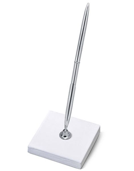 Stativ med Silverfärgad Penna 16 cm
