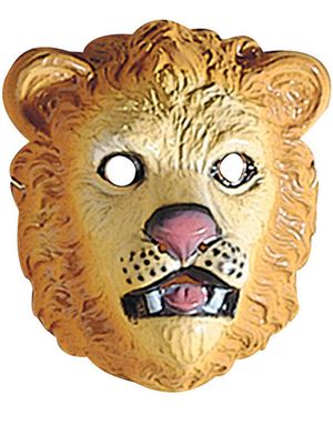 Lejon - Mask av Formad Plast till Barn