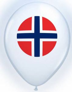 4 stk 23 cm Norge Latexballonger med LED-Ljus 