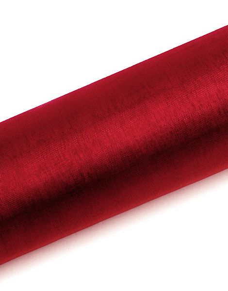 RÖD Genomskinlig Organzalöpare 16 cm x 9 meter