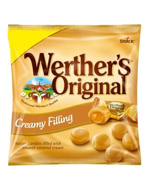 Werthers Original Creamy Filling - Karamellgodis med Flytande Karamellfyllning 110 gram