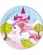 8 stk Papptallrikar 23 cm - Unicorn Castle