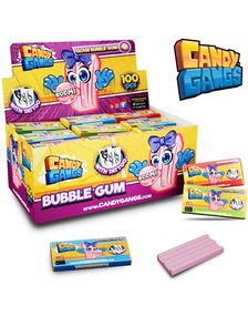 100 stk Glam Bubble Gum - Tyggegummier med Tatoveringer i 3 Smaker - Hel Eske 350 gram