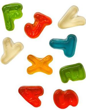 1 kg Jellioo Gummy Alphabet - Olika Färgade och Bokstavsformade Gelébitar