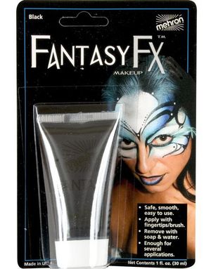 Fantasy F-X Makeup - Water Based - 30 ml - Black Mehron Ansikts- och Kroppssmink