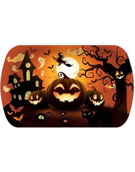 Serveringsfat med Gresskar og Andre Halloweenmotiver - 29x15x3,5 cm