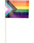 10 stk LGBTQ+ Progress Pride Papirhåndflagg 20x30 cm